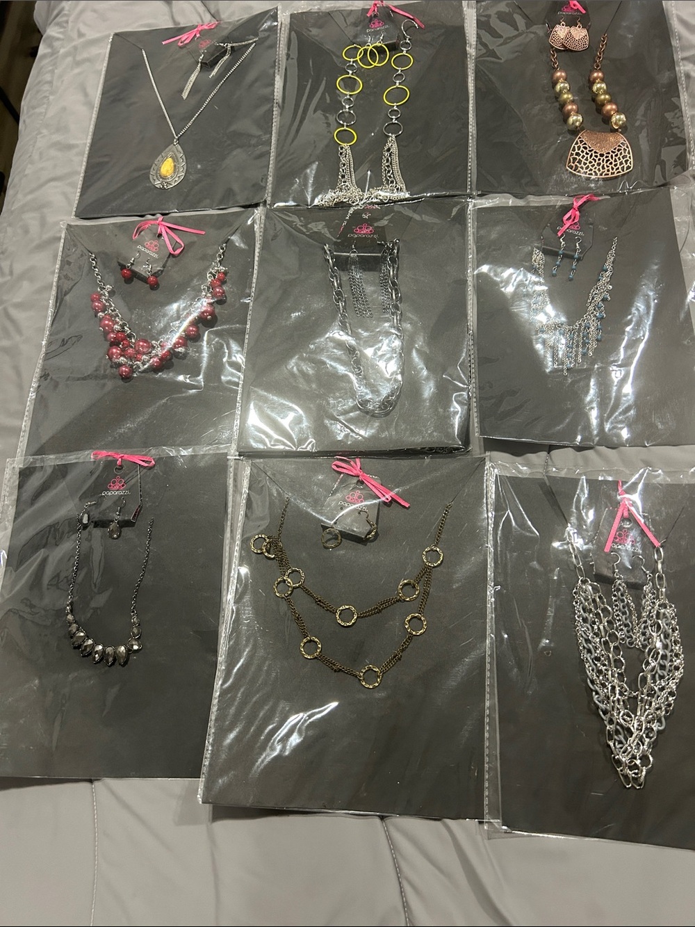 paparazzi Multi-Style Women’s Necklace Set - Pink, Yellow, Gold, Silver